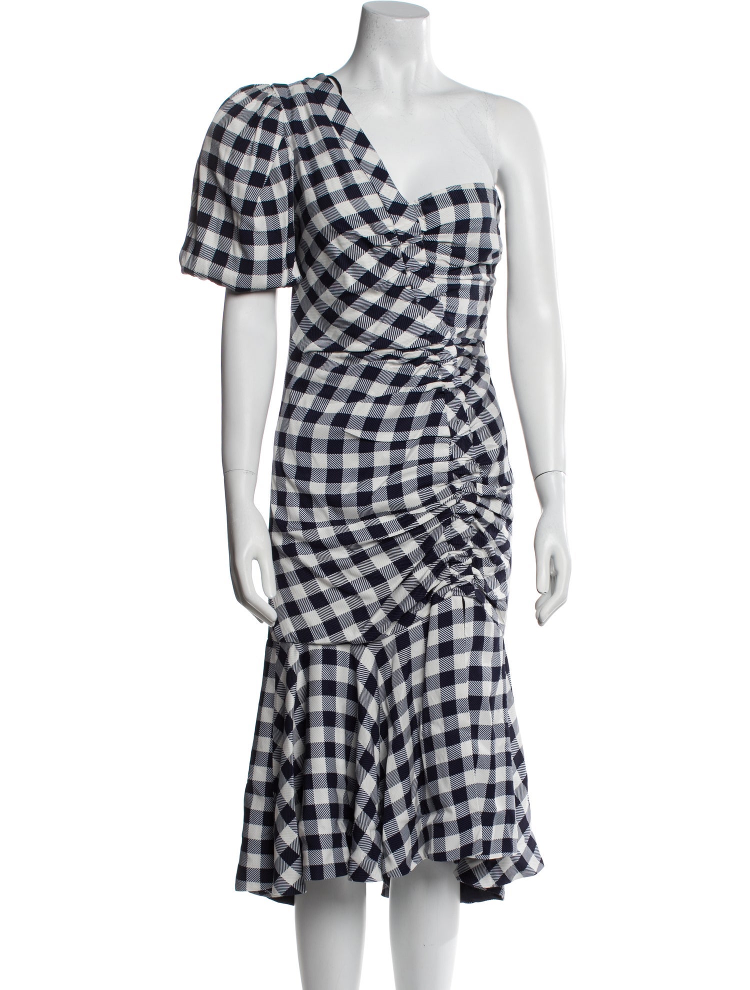 Jonathan Simkhai Plaid Print Midi Length Dress