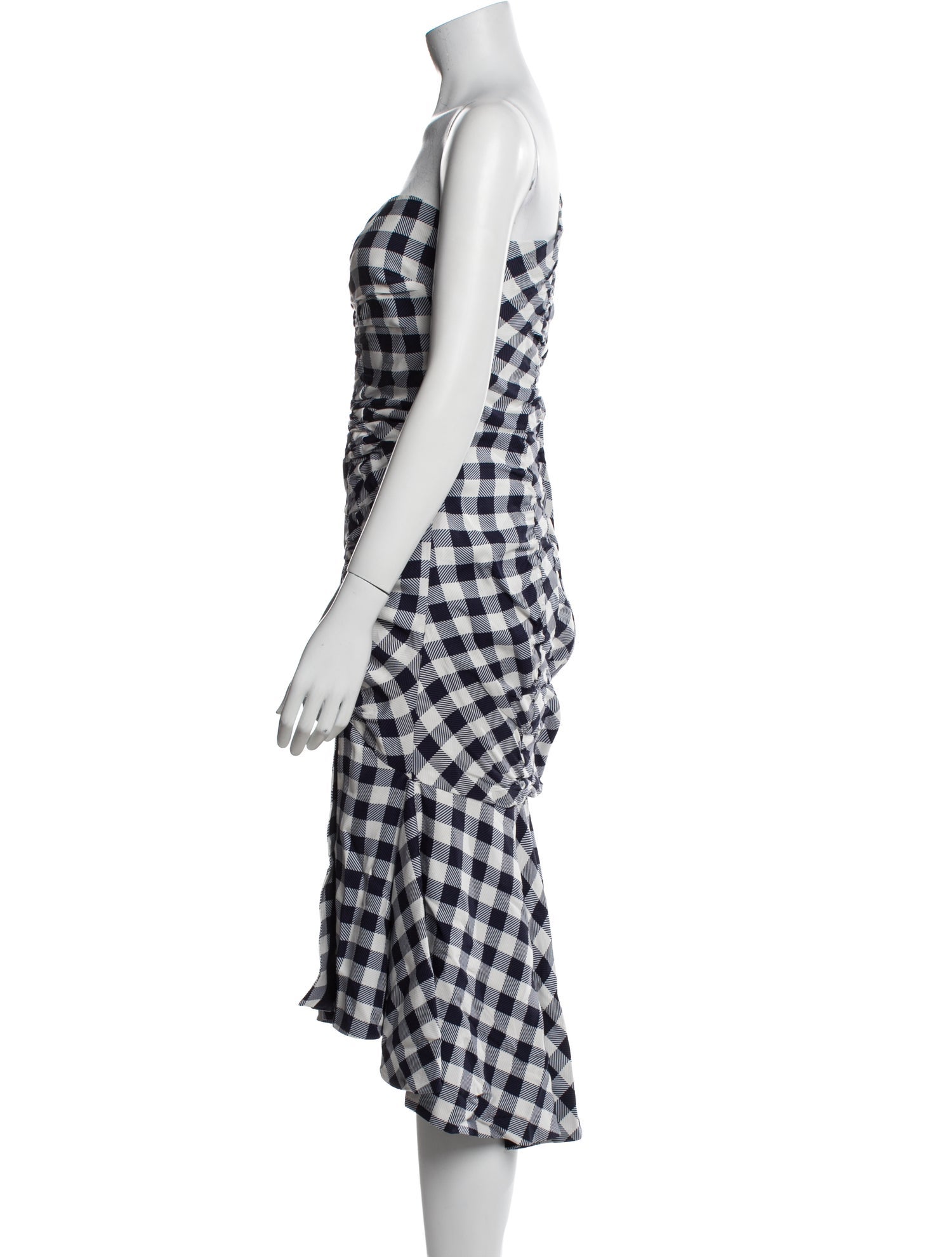 Jonathan Simkhai Plaid Print Midi Length Dress