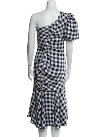 Jonathan Simkhai Plaid Print Midi Length Dress