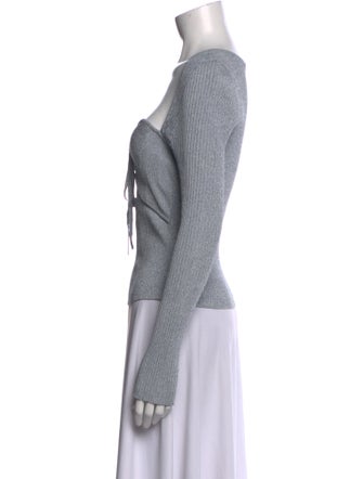 Jonathan Simkhai Square Neckline Long Sleeve Crop Top