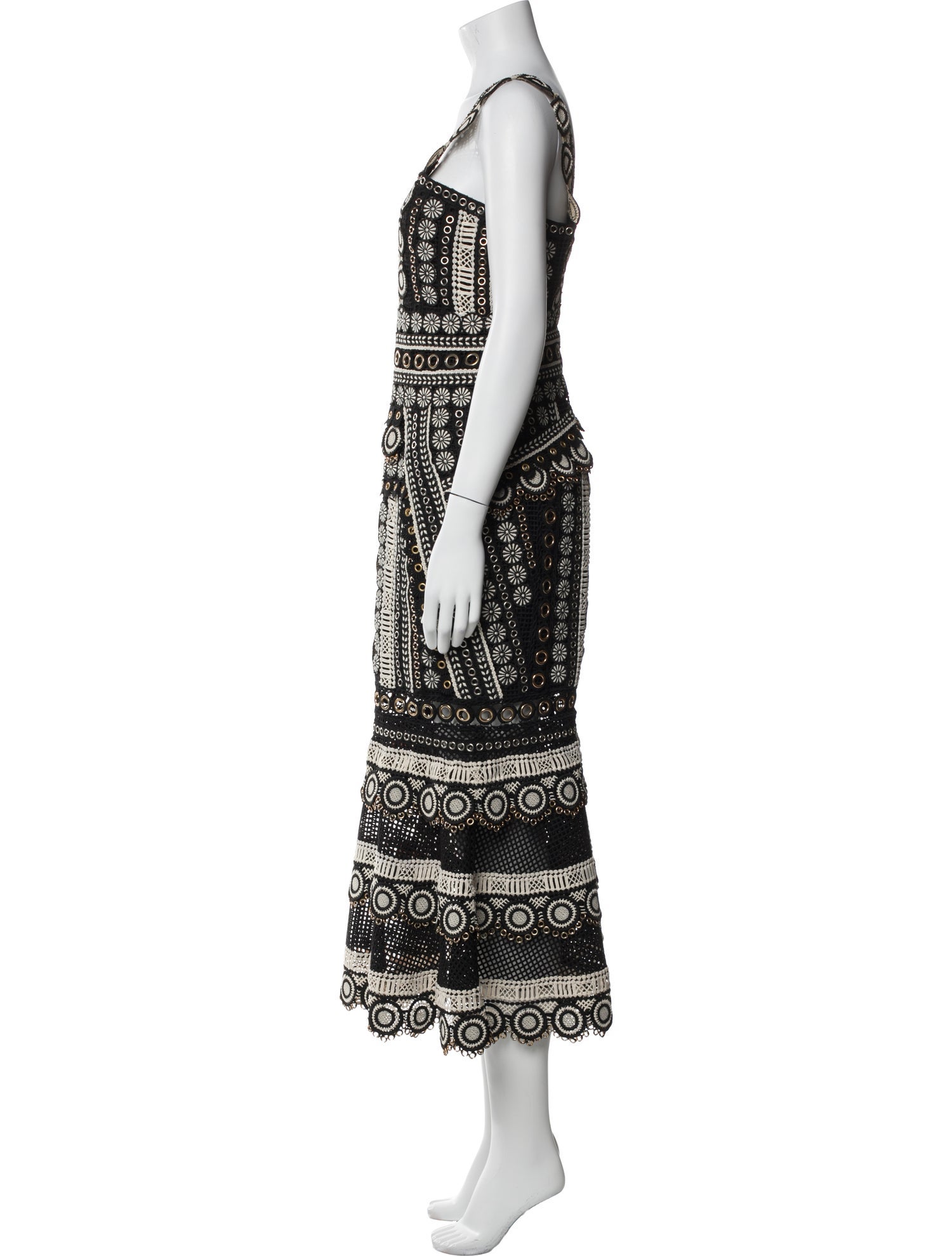 Jonathan Simkhai Lace Pattern Long Dress