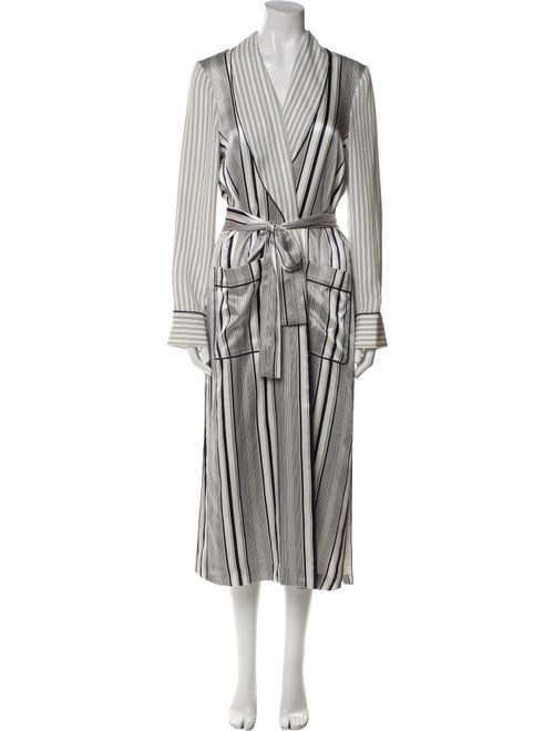 Jonathan Simkhai Silk Striped Robe