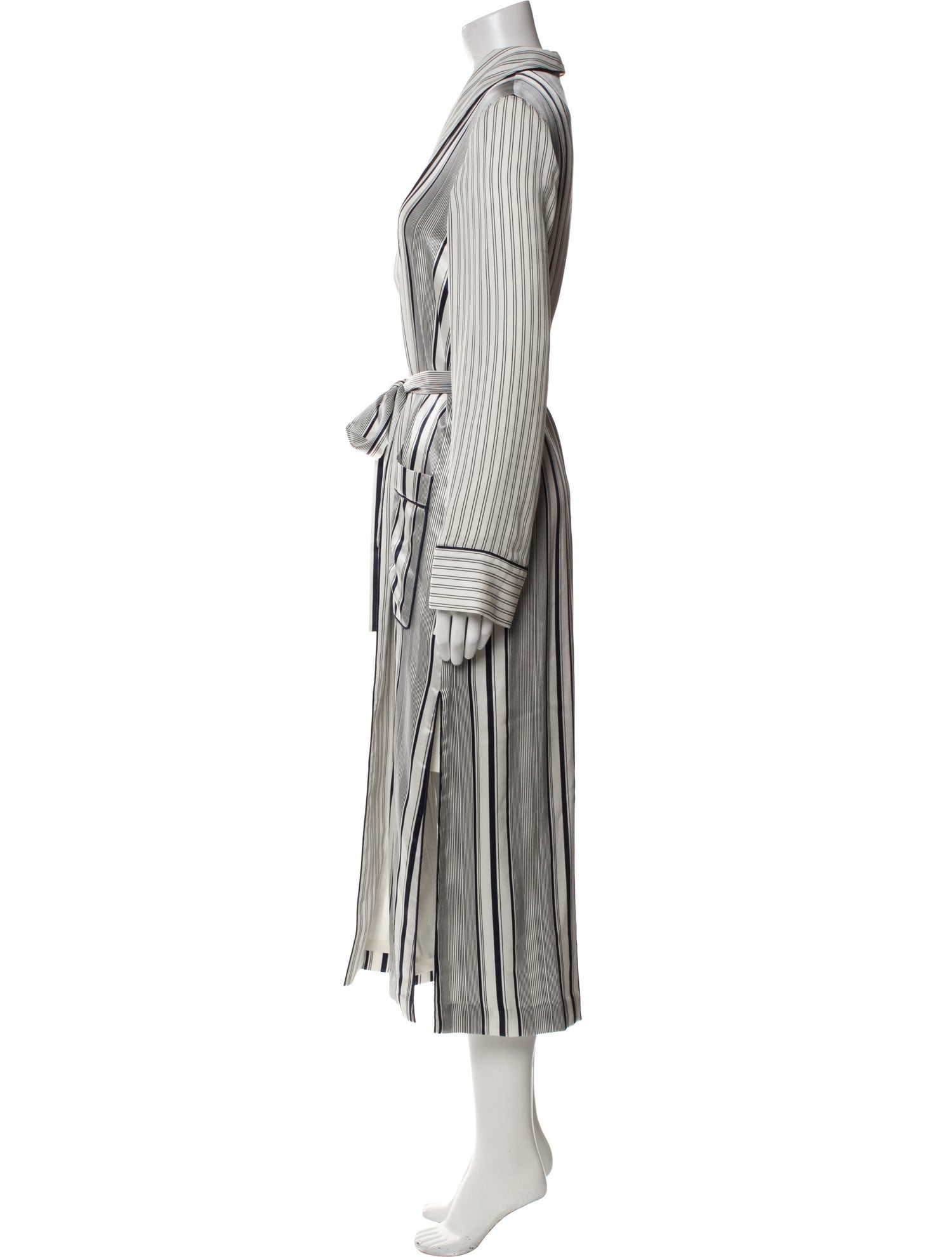 Jonathan Simkhai Silk Striped Robe