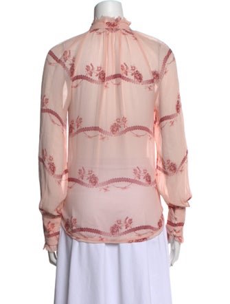 Jonathan Simkhai Silk Floral Print Blouse