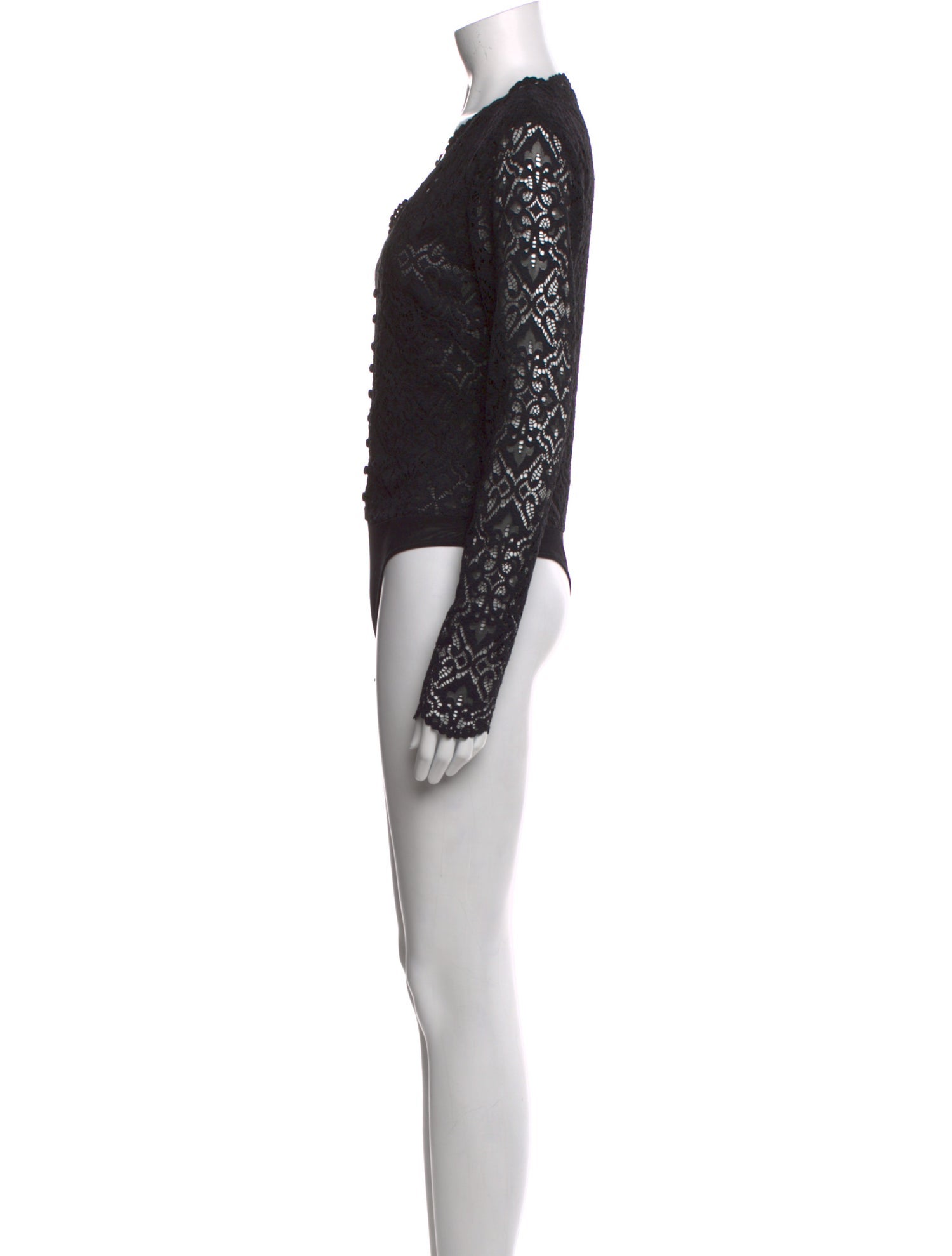 Jonathan Simkhai V-Neck Long Sleeve Bodysuit