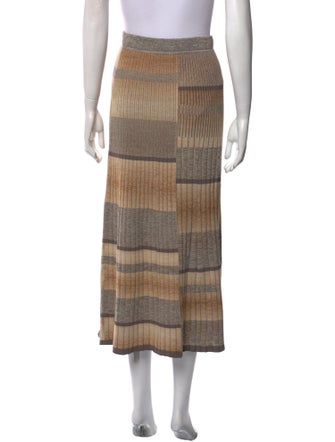 Jonathan Simkhai Striped Midi Length Skirt