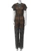 Jonathan Simkhai Lace Pattern Crew Neck Jumpsuit
