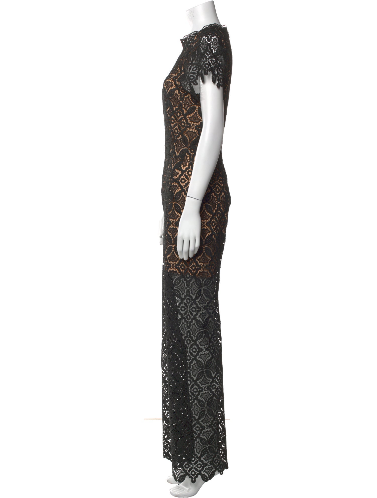 Jonathan Simkhai Lace Pattern Crew Neck Jumpsuit