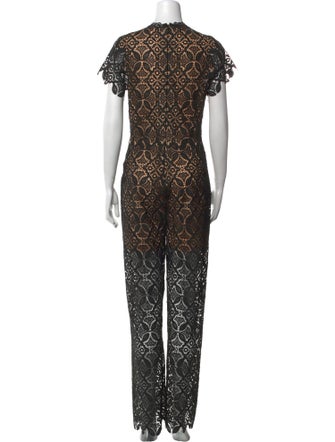 Jonathan Simkhai Lace Pattern Crew Neck Jumpsuit