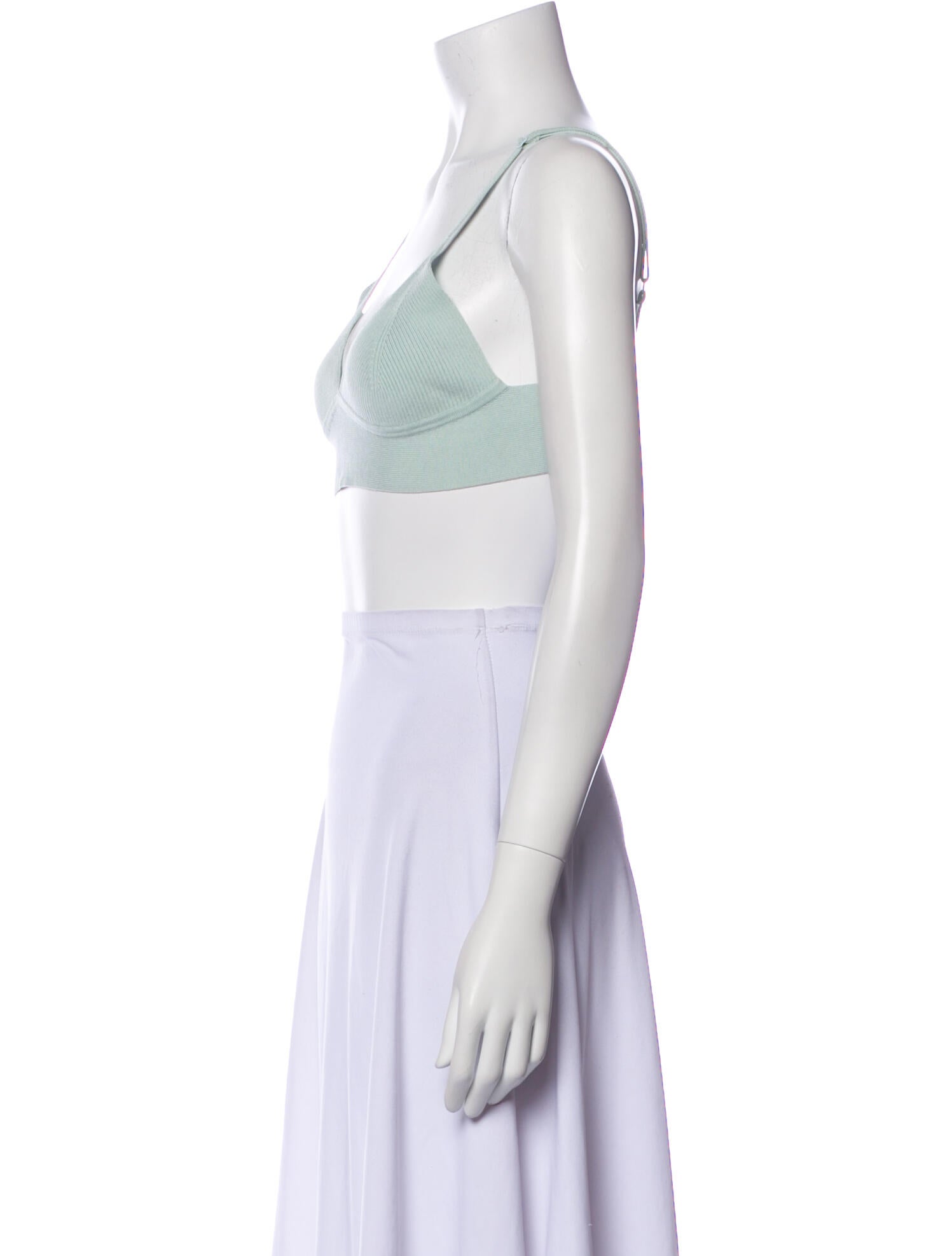 Jonathan Simkhai V-Neck Sleeveless Crop Top