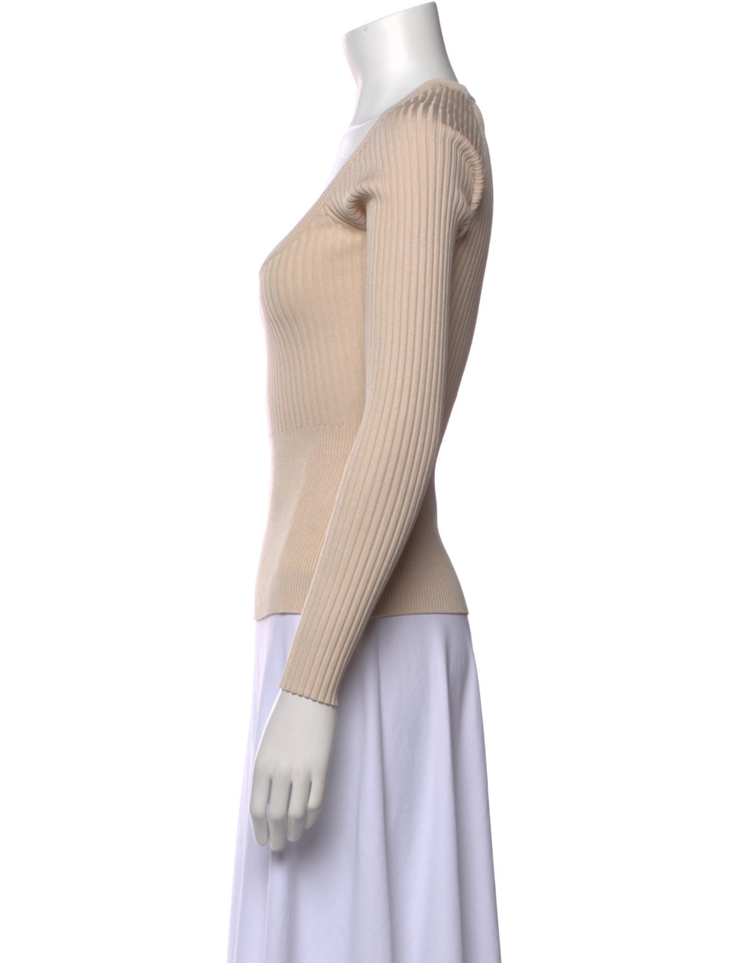 Jonathan Simkhai Square Neckline Long Sleeve Top