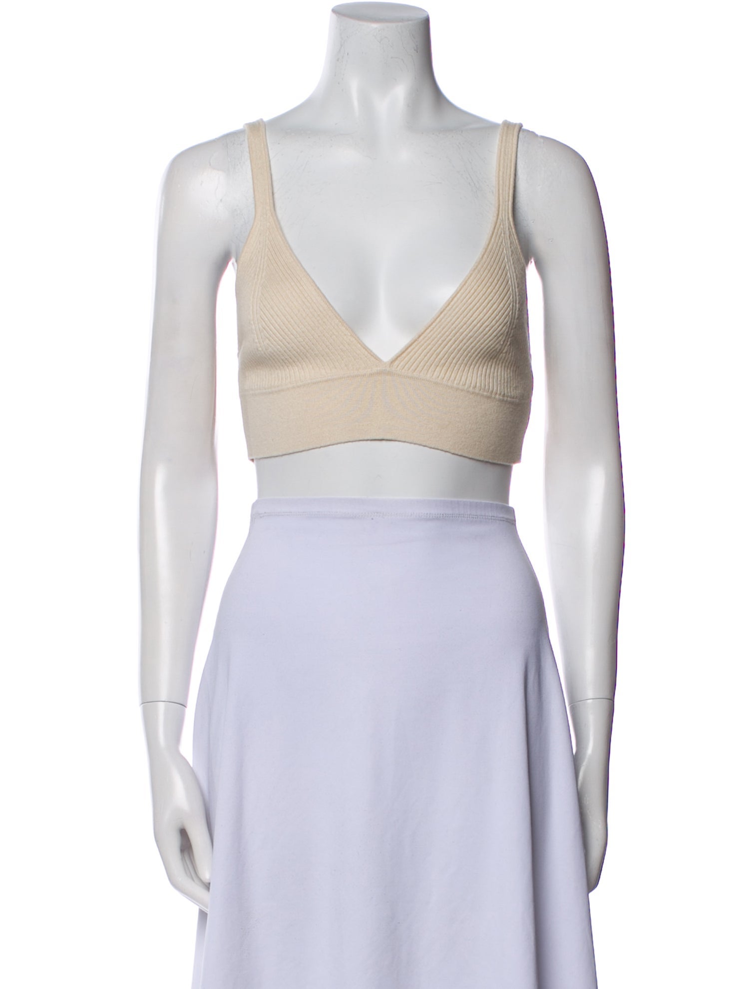 Jonathan Simkhai V-Neck Sleeveless Crop Top