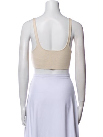 Jonathan Simkhai V-Neck Sleeveless Crop Top