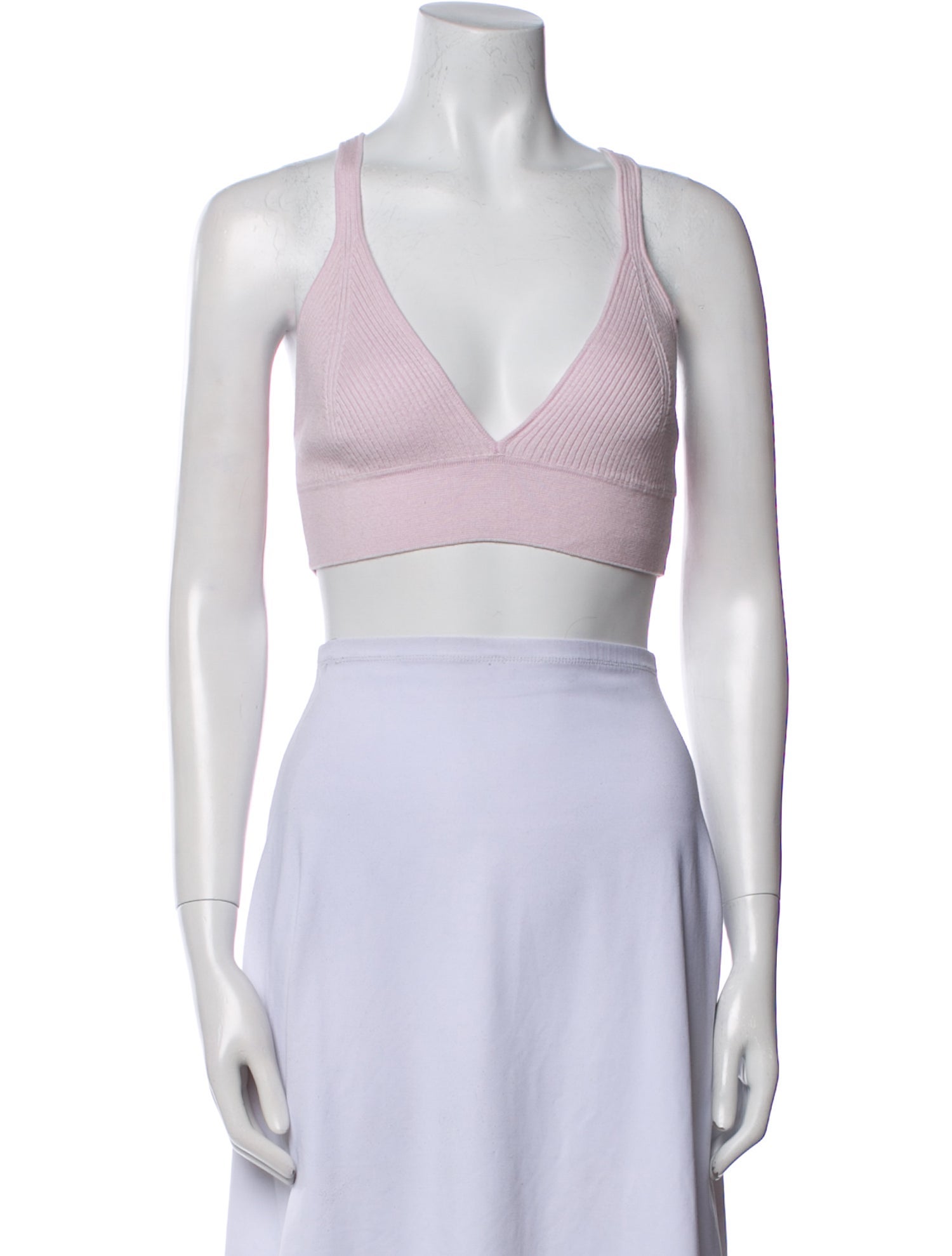 Jonathan Simkhai V-Neck Sleeveless Crop Top