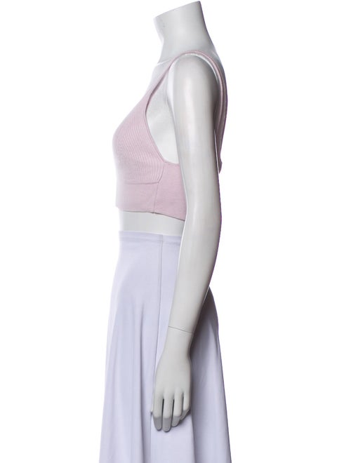 Jonathan Simkhai V-Neck Sleeveless Crop Top
