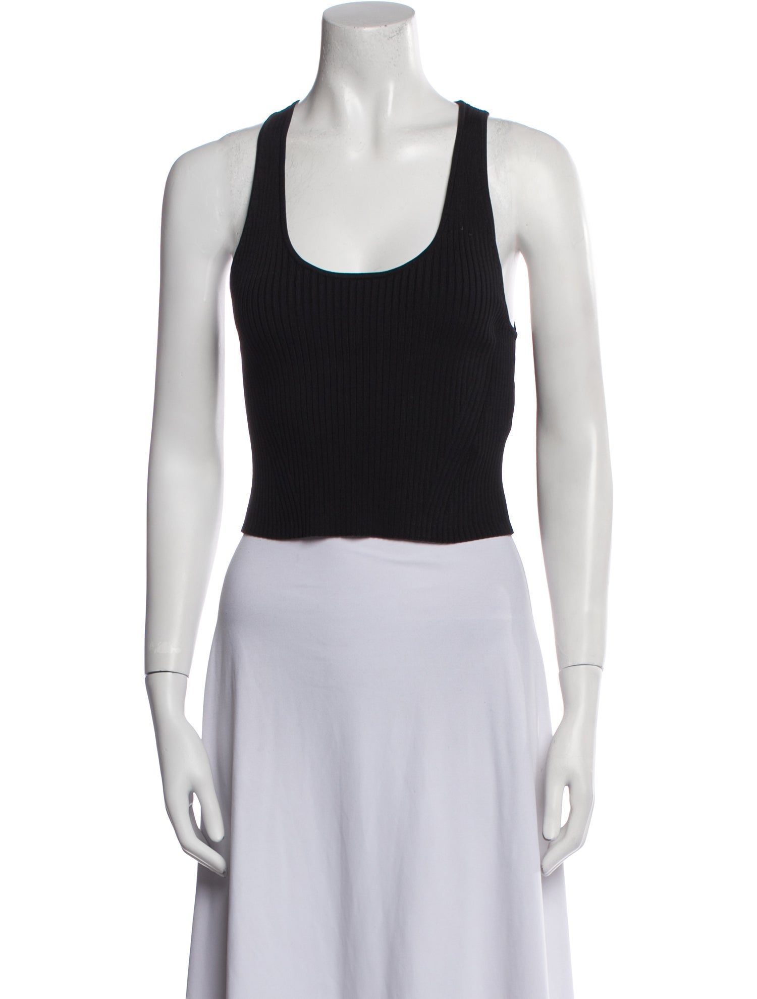 Jonathan Simkhai Scoop Neck Sleeveless Crop Top