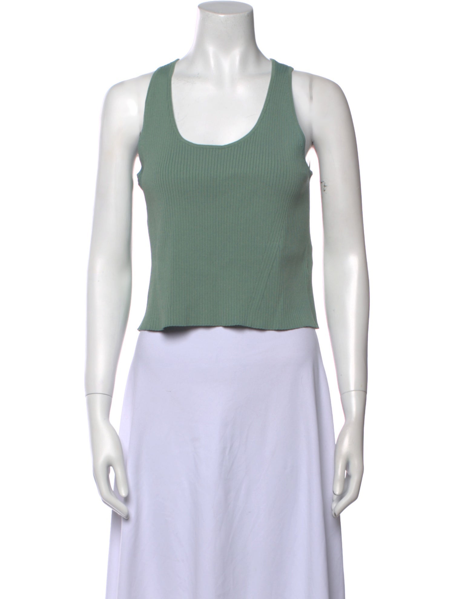 Jonathan Simkhai Scoop Neck Sleeveless Crop Top