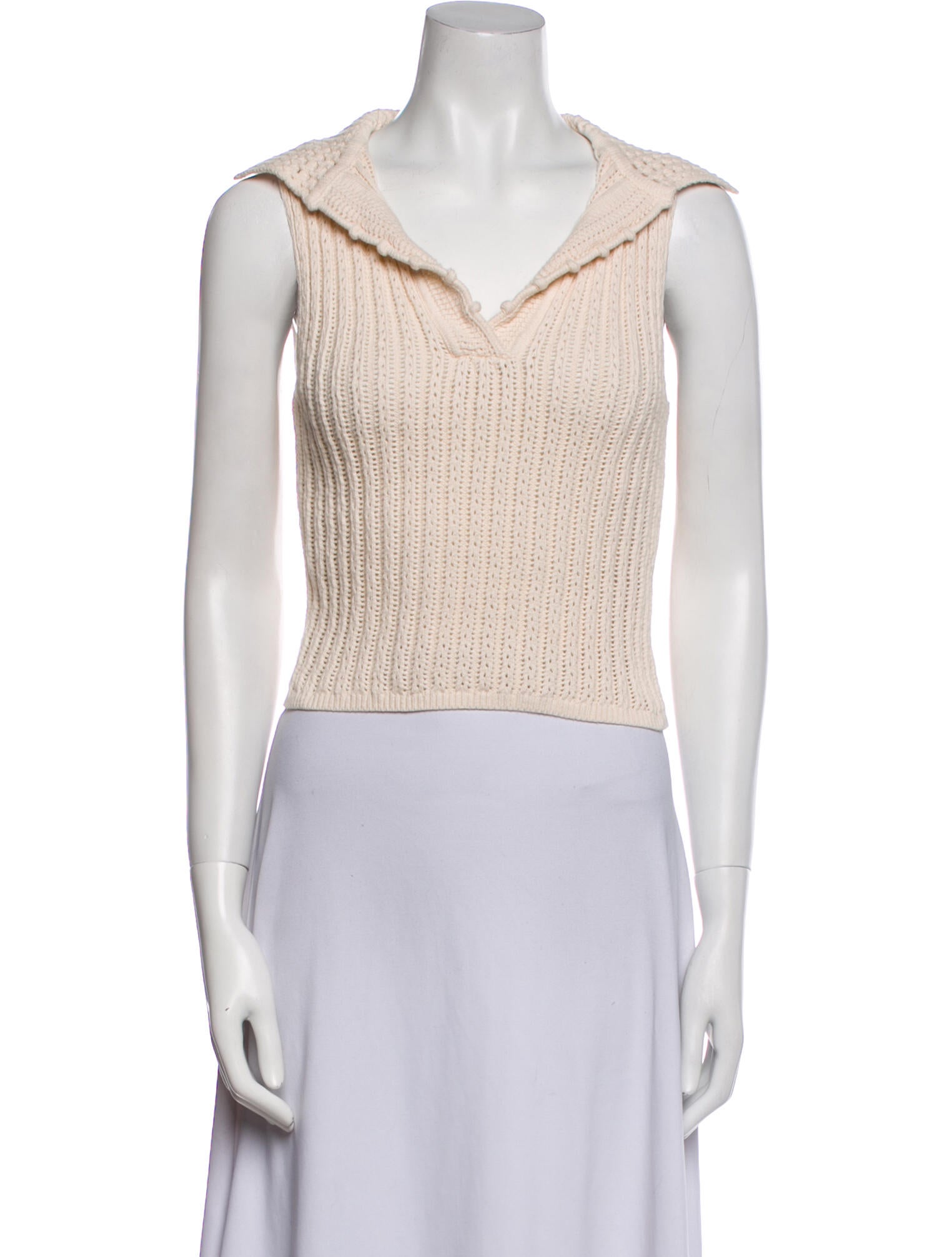 Jonathan Simkhai V-Neck Sleeveless Crop Top