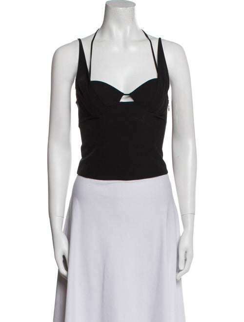 Jonathan Simkhai Square Neckline Sleeveless Crop Top