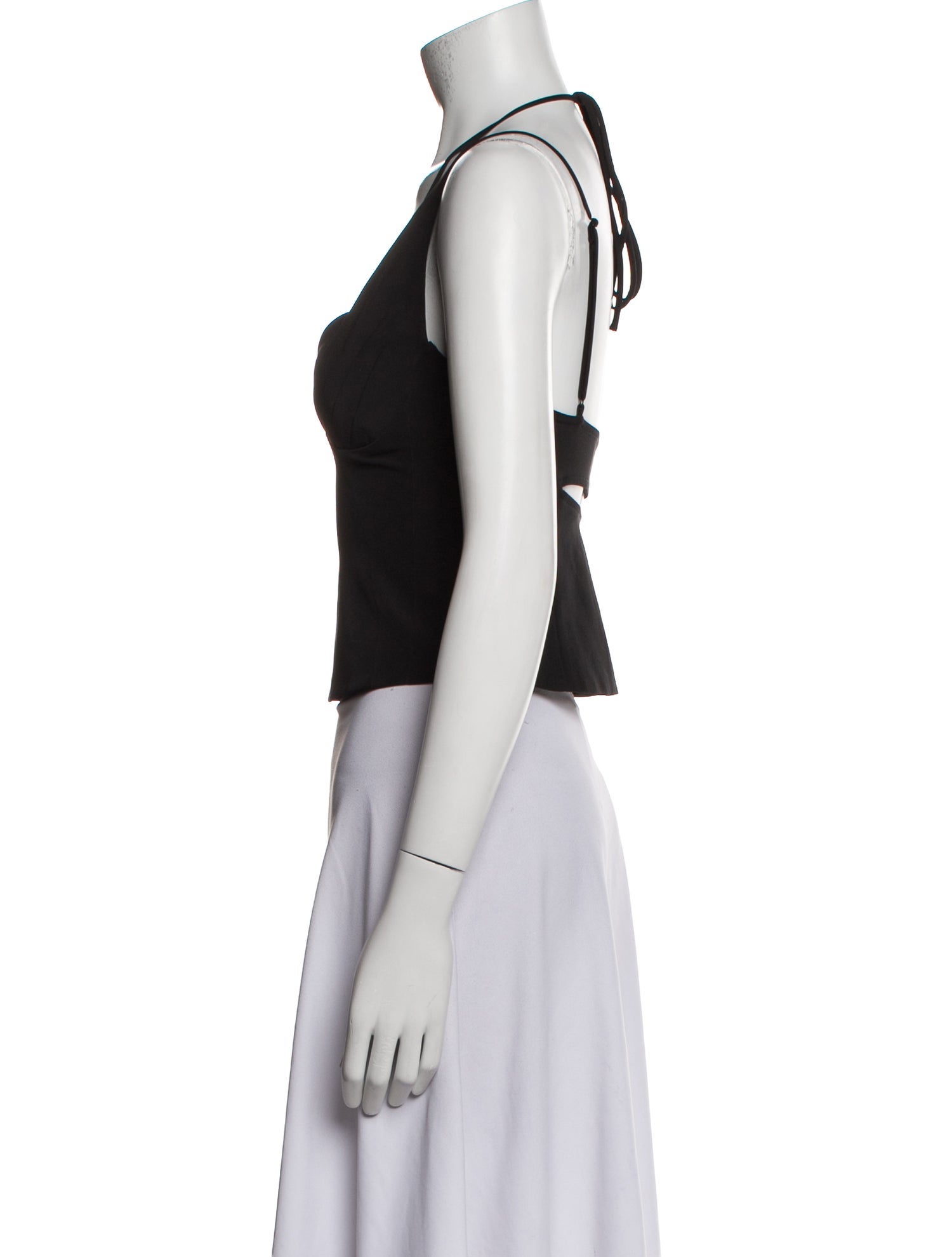 Jonathan Simkhai Square Neckline Sleeveless Crop Top