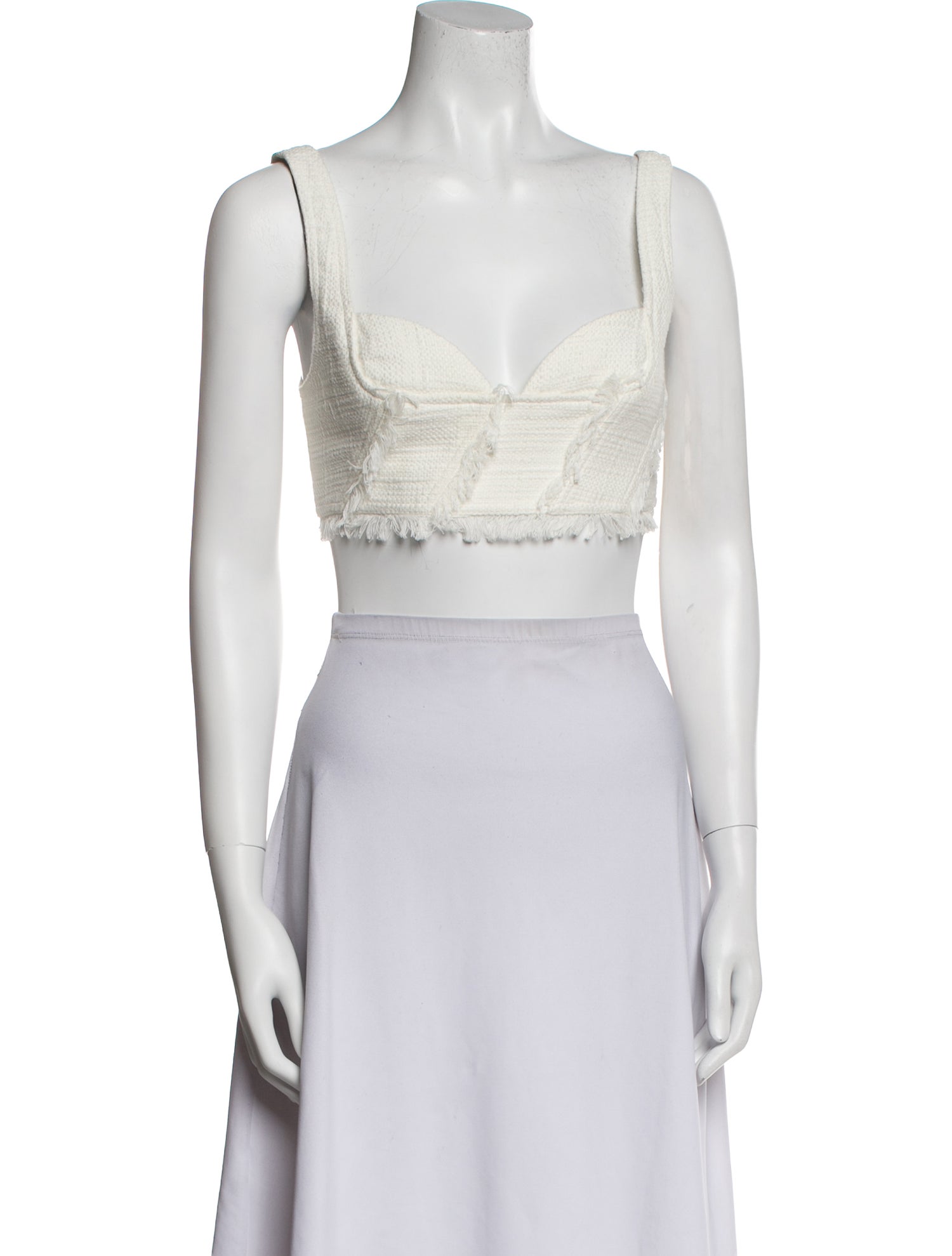 Jonathan Simkhai Square Neckline Sleeveless Crop Top