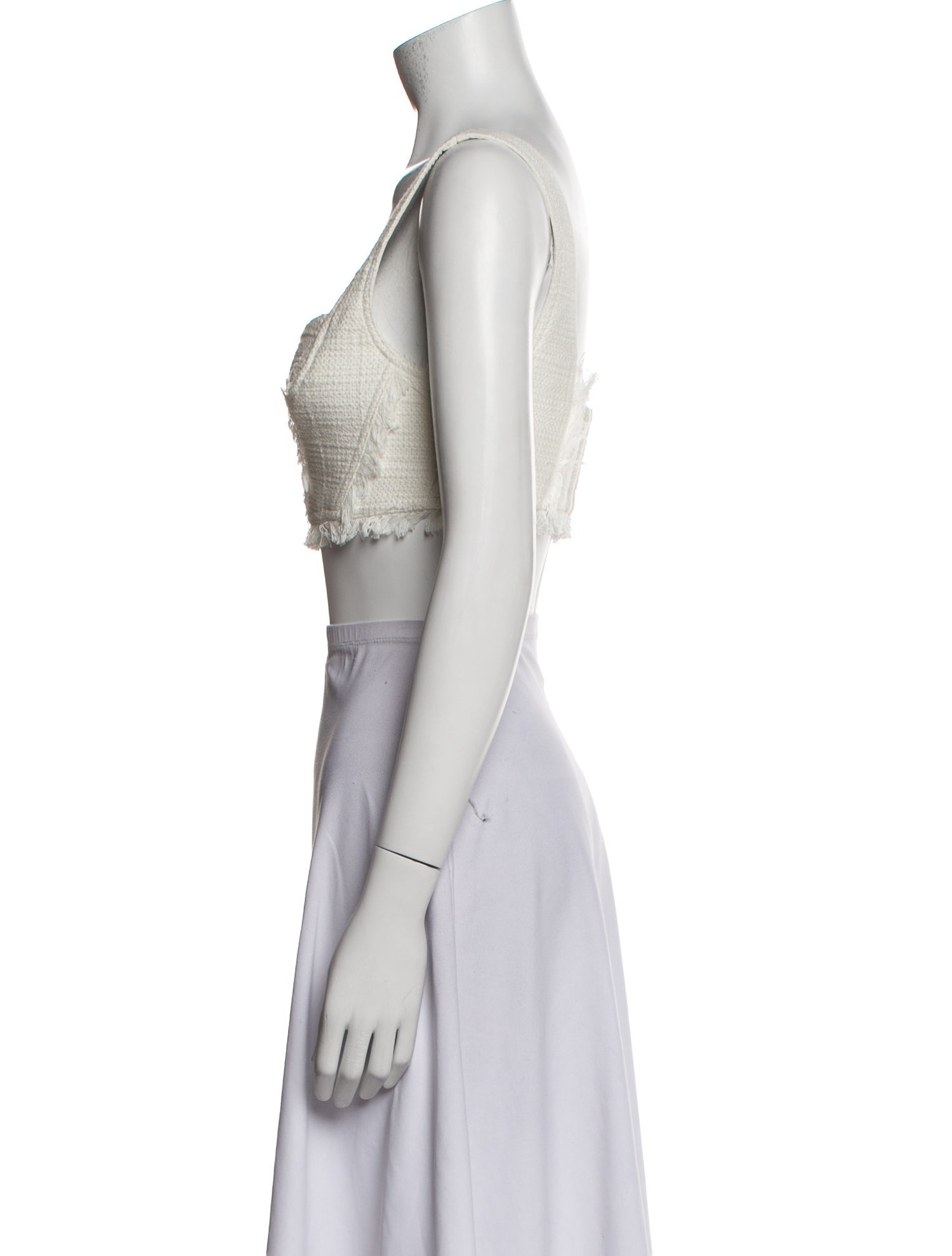 Jonathan Simkhai Square Neckline Sleeveless Crop Top