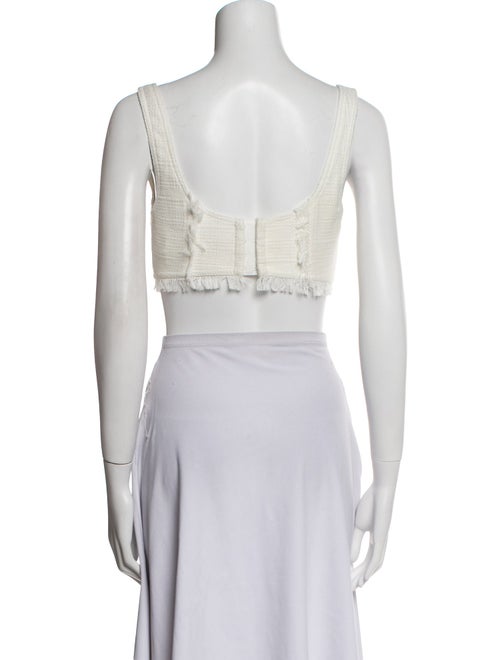 Jonathan Simkhai Square Neckline Sleeveless Crop Top