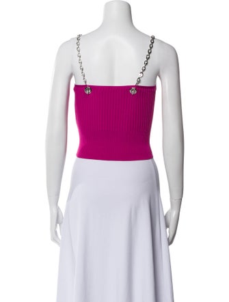 Jonathan Simkhai Square Neckline Sleeveless Crop Top