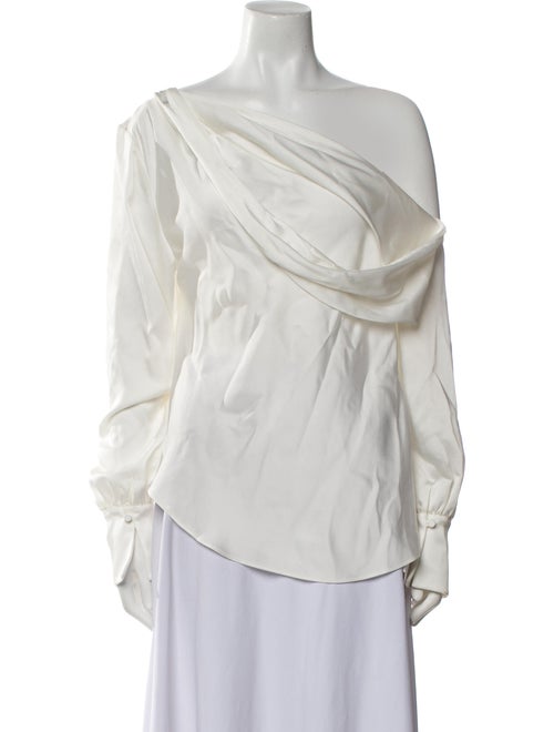 Jonathan Simkhai Cowl Neck Long Sleeve Blouse