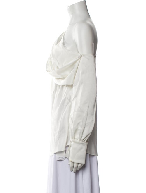 Jonathan Simkhai Cowl Neck Long Sleeve Blouse