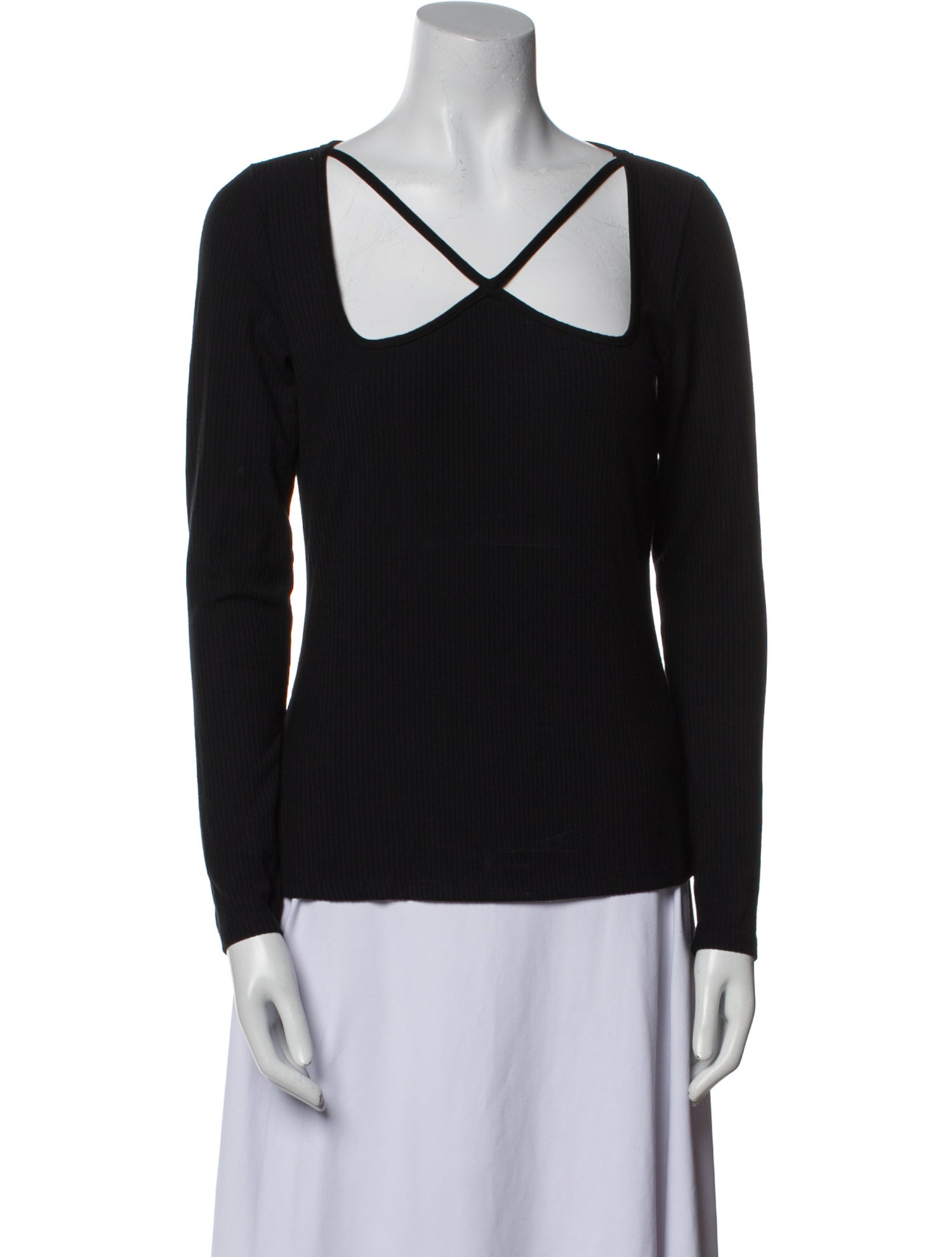 Jonathan Simkhai V-Neck Long Sleeve Top