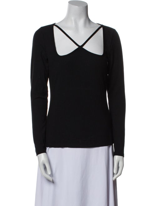 Jonathan Simkhai V-Neck Long Sleeve Top