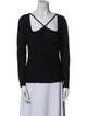 Jonathan Simkhai V-Neck Long Sleeve Top