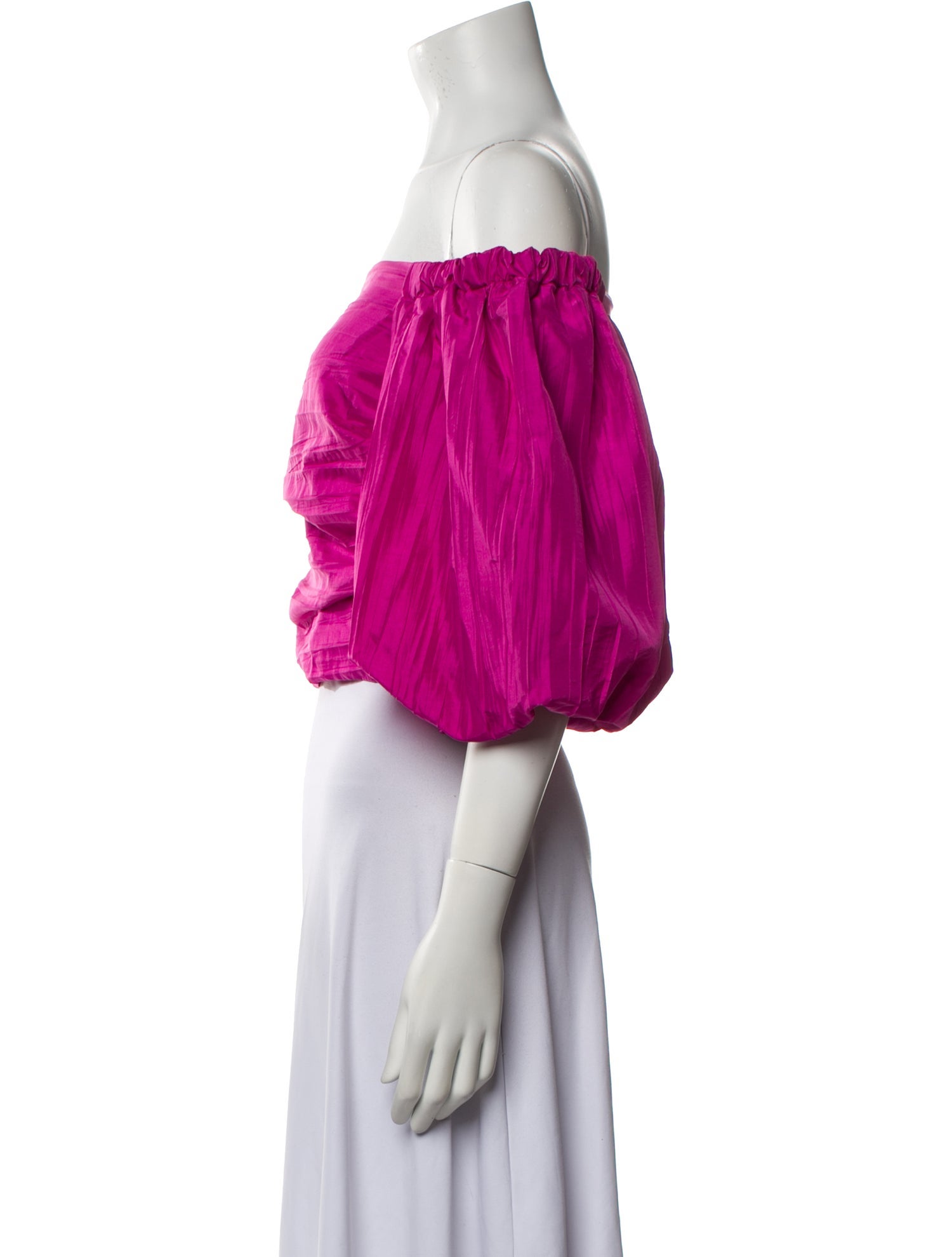 Jonathan Simkhai Off-The-Shoulder Three-Quarter Sleeve Crop Top