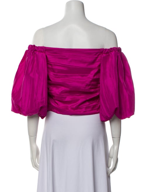 Jonathan Simkhai Off-The-Shoulder Three-Quarter Sleeve Crop Top