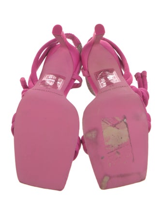 Jonathan Simkhai Satin Crystal Embellishments Slingback Sandals