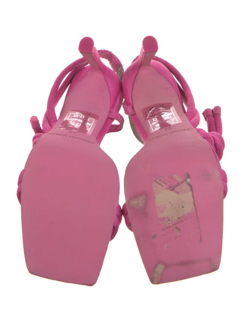 Jonathan Simkhai Satin Crystal Embellishments Slingback Sandals