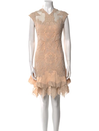 Jonathan Simkhai Lace Pattern Knee-Length Dress
