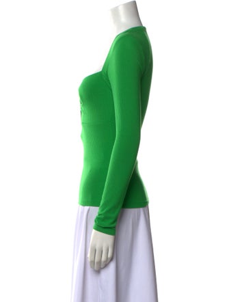 Jonathan Simkhai Square Neckline Long Sleeve Top