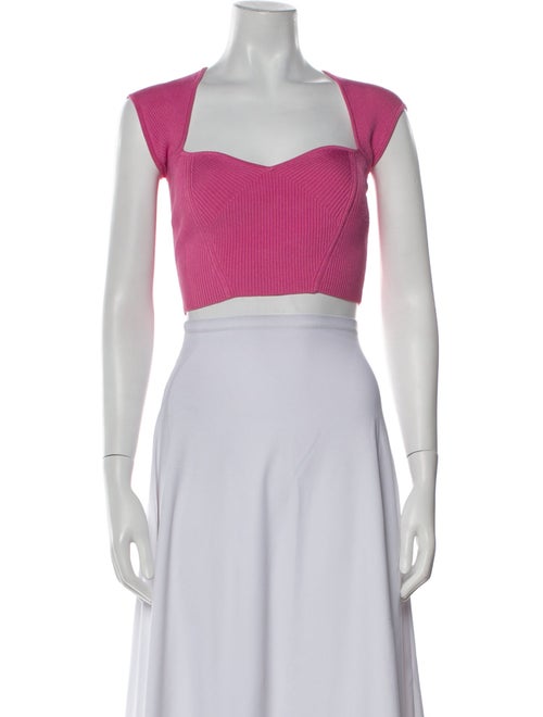 Jonathan Simkhai Square Neckline Sleeveless Crop Top