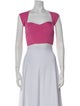Jonathan Simkhai Square Neckline Sleeveless Crop Top