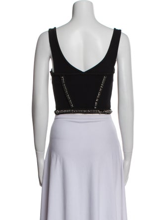 Jonathan Simkhai Square Neckline Sleeveless Crop Top