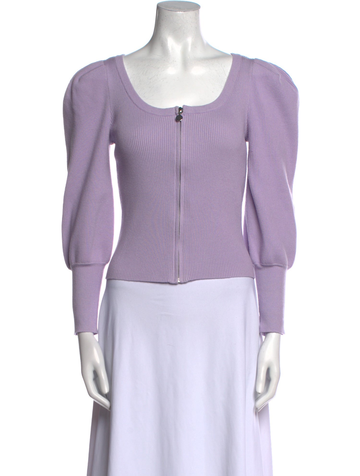 Jonathan Simkhai Scoop Neck Three-Quarter Sleeve Crop Top