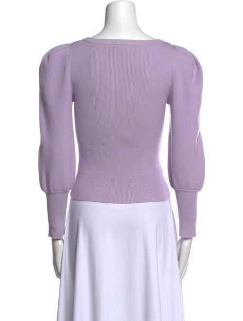 Jonathan Simkhai Scoop Neck Three-Quarter Sleeve Crop Top