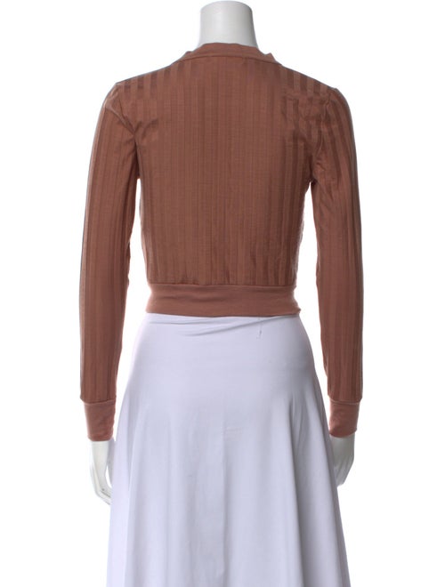 Jonathan Simkhai V-Neck Long Sleeve Crop Top