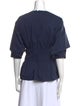 Jonathan Simkhai V-Neck Three-Quarter Sleeve Blouse
