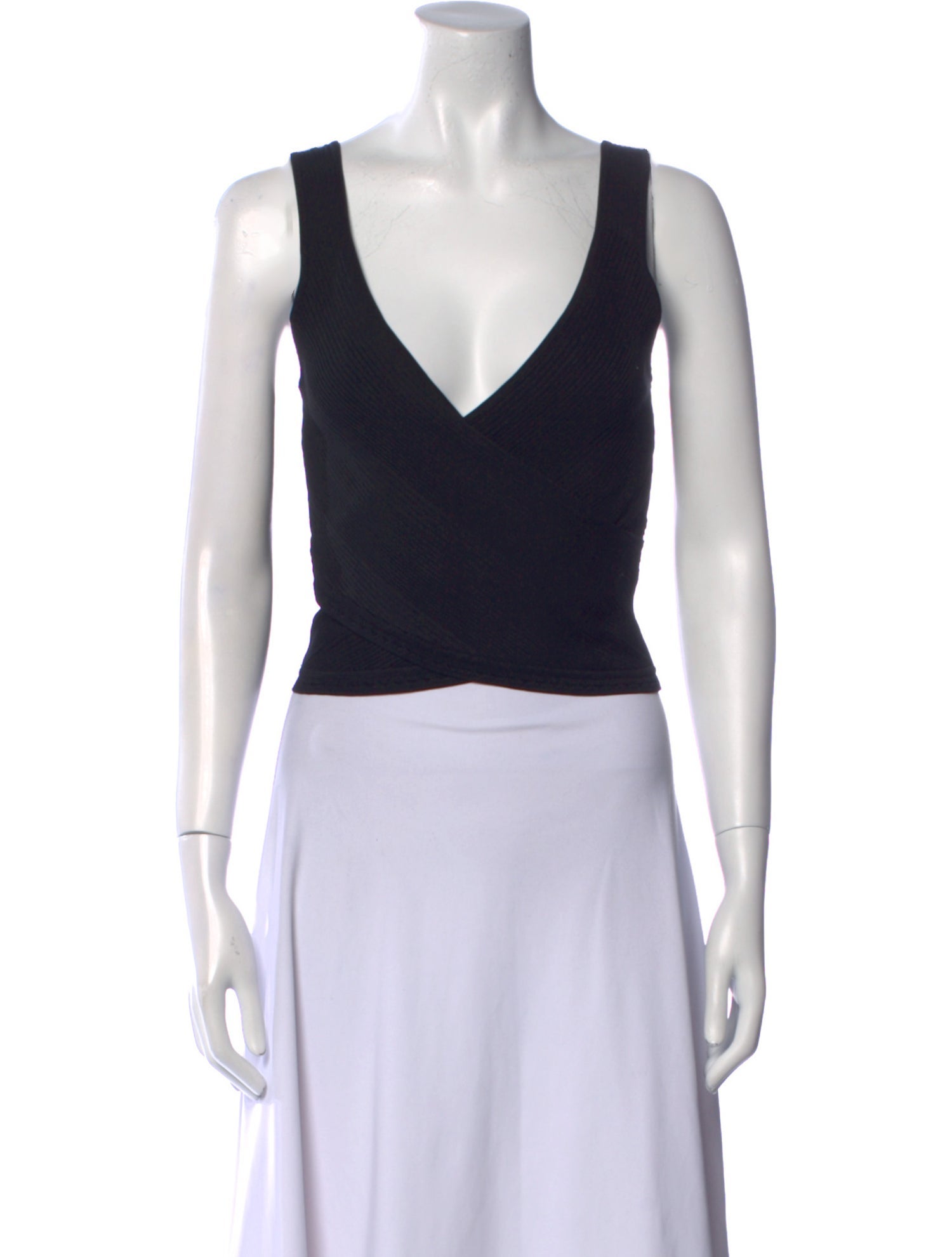 Jonathan Simkhai V-Neck Sleeveless Crop Top