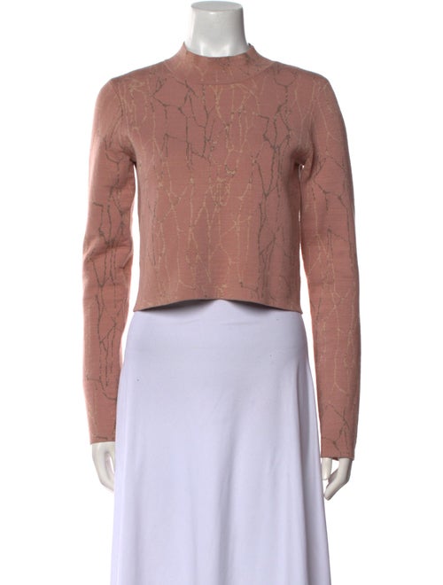 Jonathan Simkhai Mock Neck Long Sleeve Crop Top