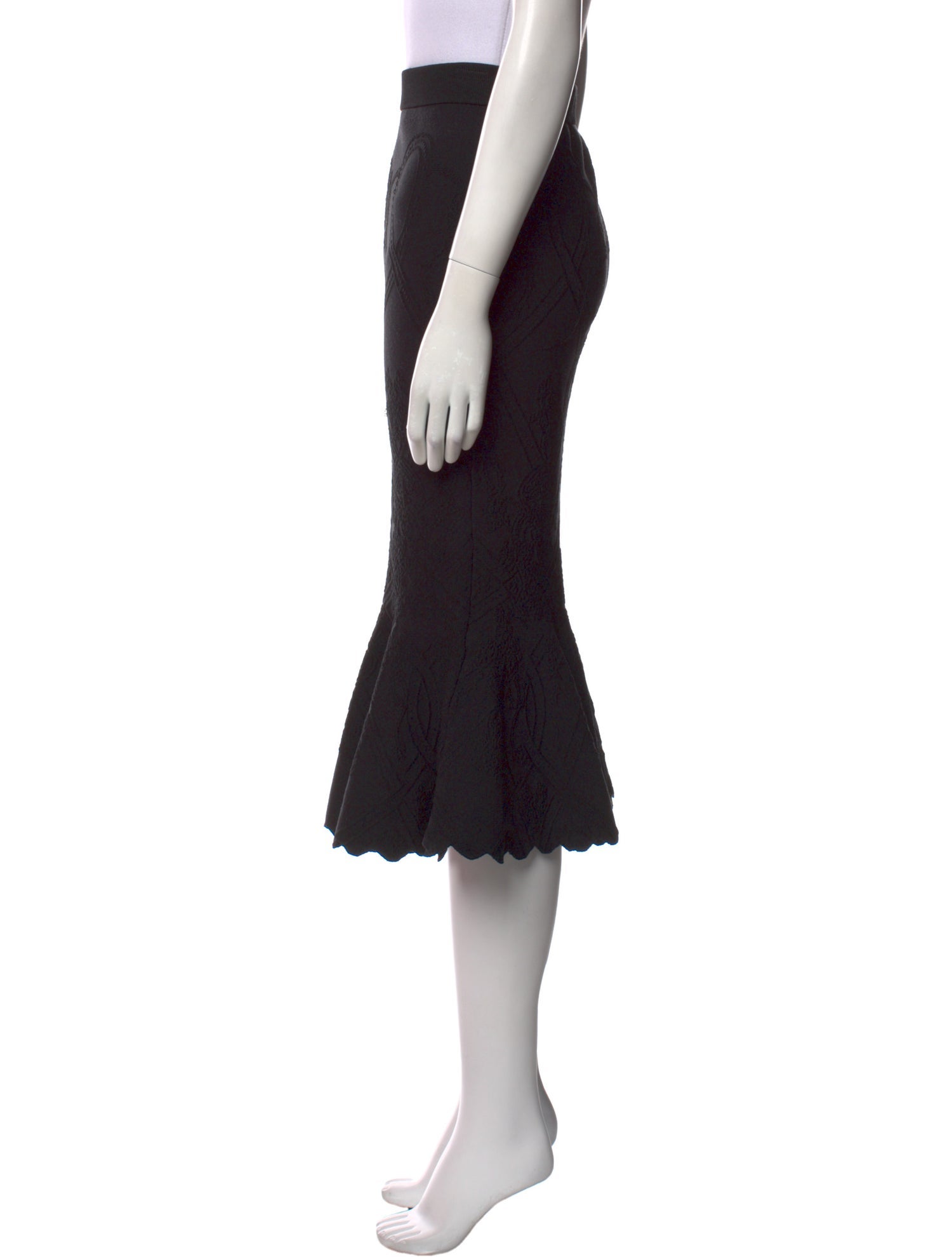 Jonathan Simkhai Scalloped Accent Midi Length Skirt