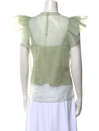 Jonathan Simkhai Scoop Neck Short Sleeve Top